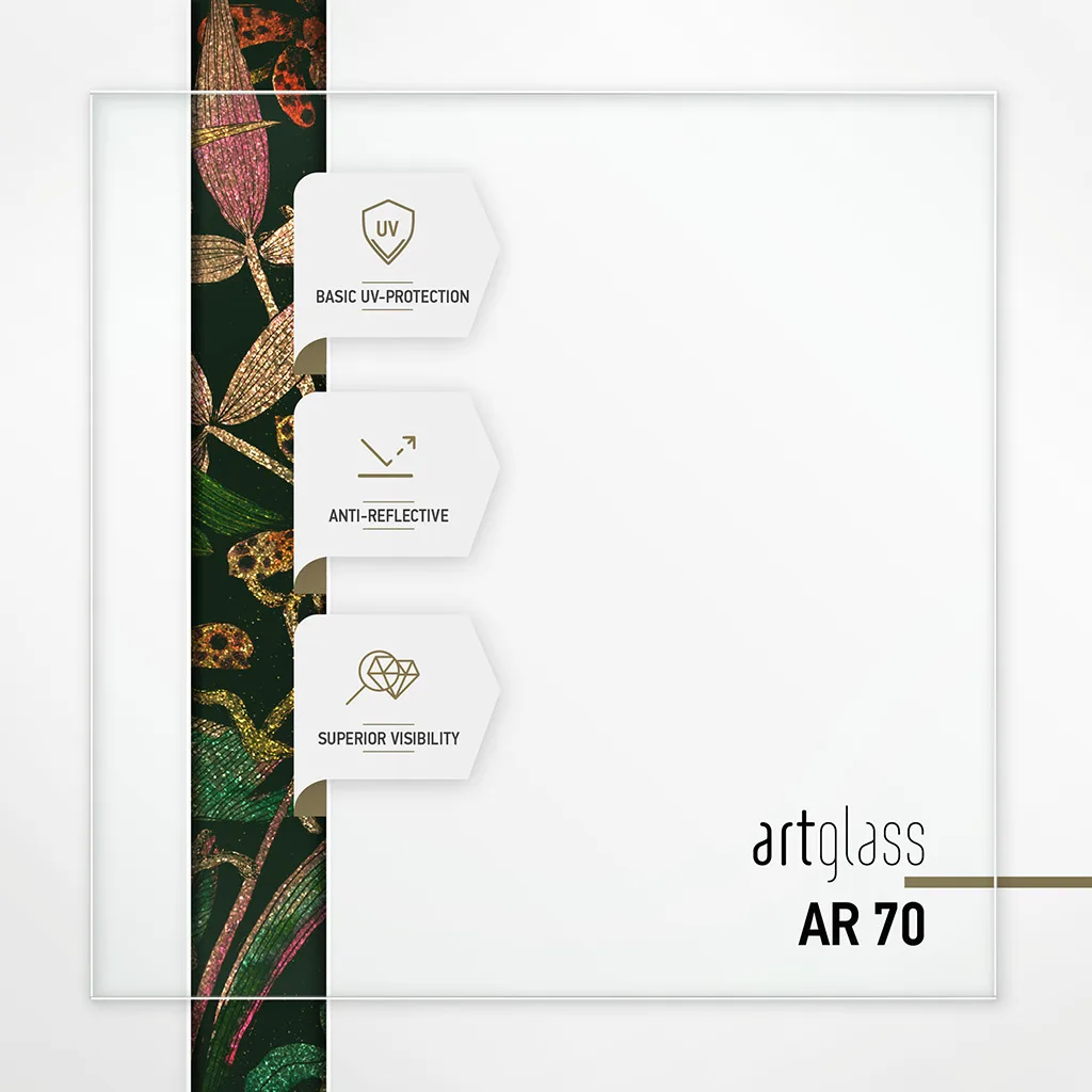 Artglass AR 70 key features: basic UV protection, anti-reflective, supreme clarity